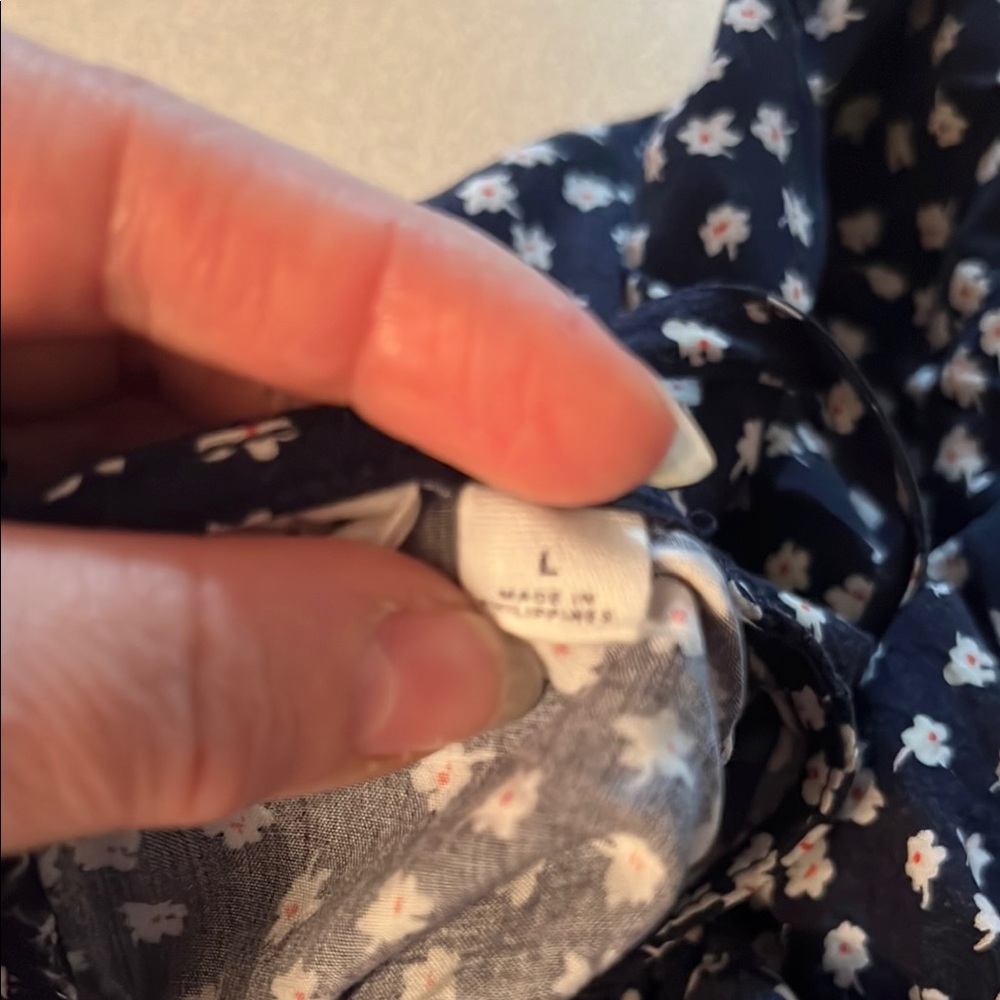 GAP Navy and White Polka Dot Mini Dress - Picture 7 of 8
